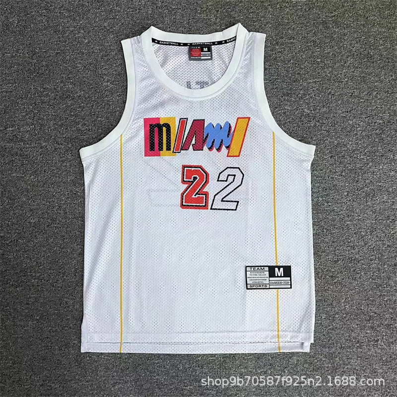 American Retro Mesh Jersey Iverson Maddie Kobe Curry Butler James Digital Print Basketball Vest Colouronova