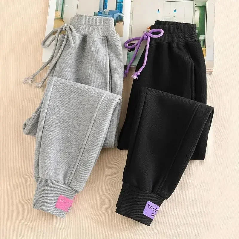 Women's Baggy Sweatpants Oversize Sports Pants Black Thick Joggers Streetwear Trousers Gray Autumn Winter New - Colouronova