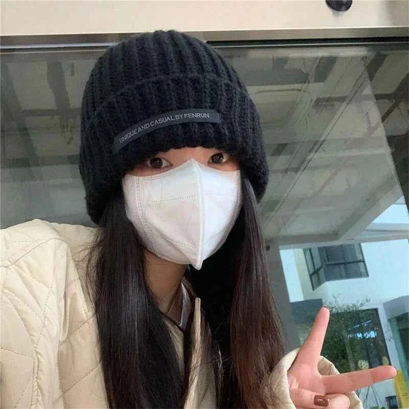 Solid Color Hats Autumn Winter Warm Cap For Women Girls Simple Outdoors Warm Caps Fashion Versatile Daily Casual Caps Gifts