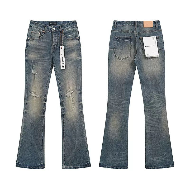 High Street ripped patch jeans Colouronova