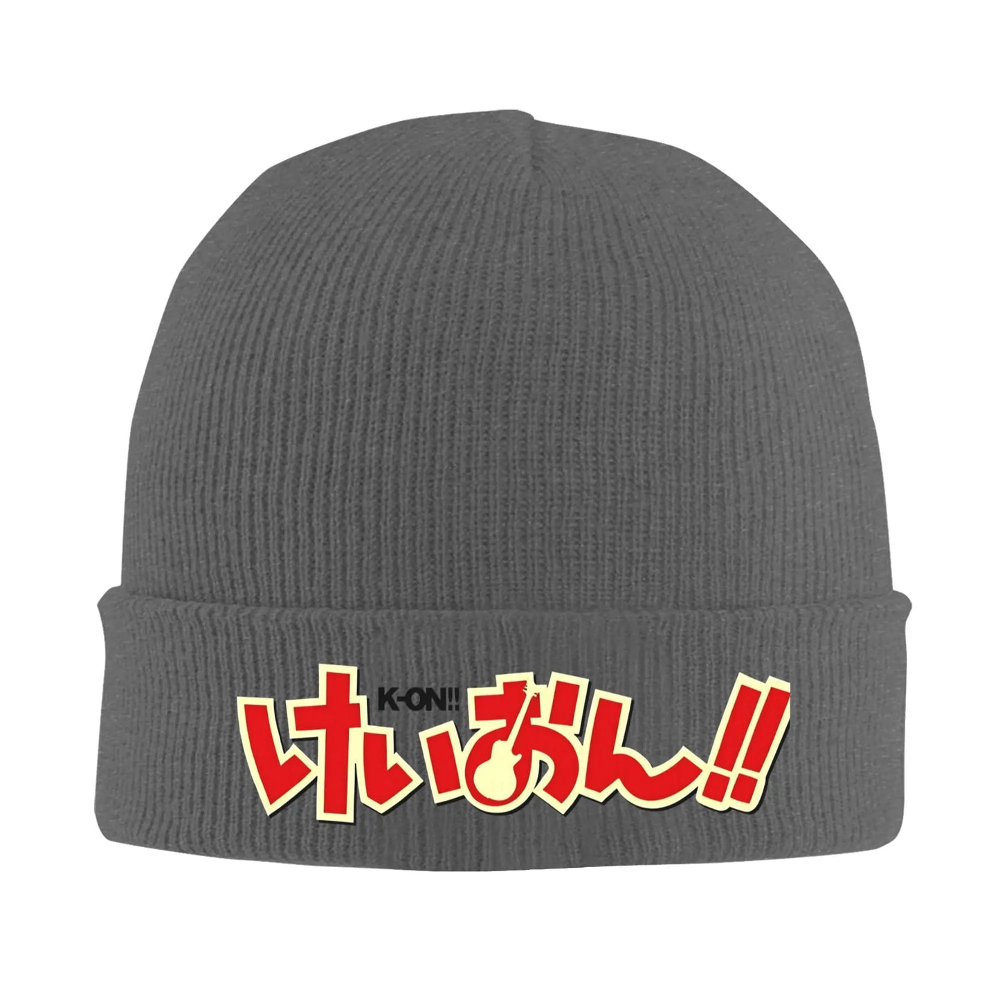 K-on logo Knitted Caps Women's Men's Skullies Beanies Autumn Winter Hats Acrylic  Warm Melon Cap - Colouronova