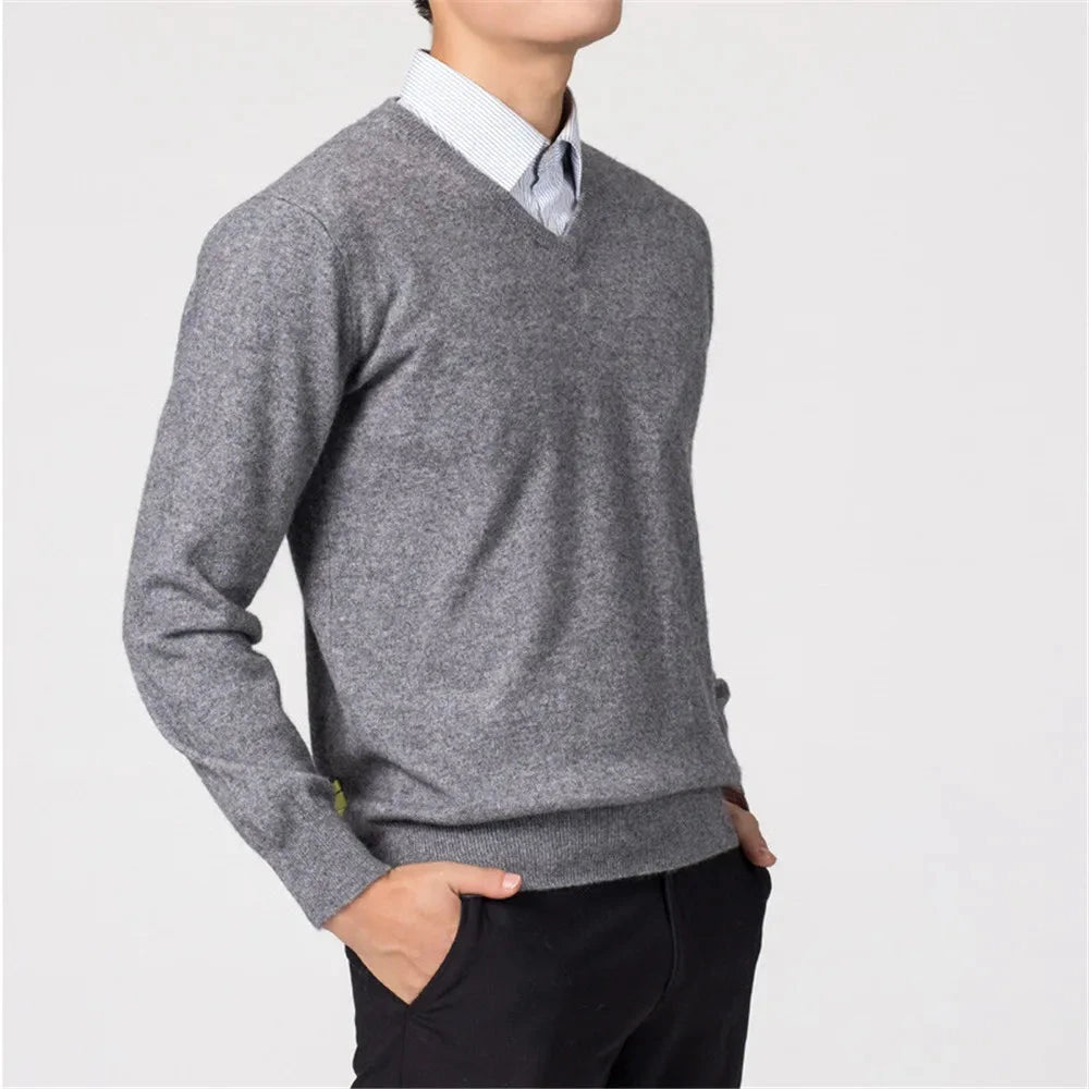 Men's Sweaters V-neck Pullovers Cashmere Knitting Hot Sale Spring Women Sweaters Wool Knitwear High Quality Jumpers Clothes Colouronova