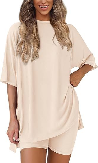Women's Casual Short Sleeve Shorts Set Colouronova