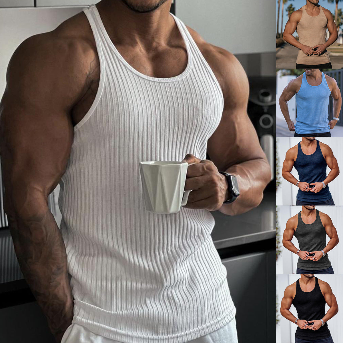 fitness sports slim-fit vest Colouronova