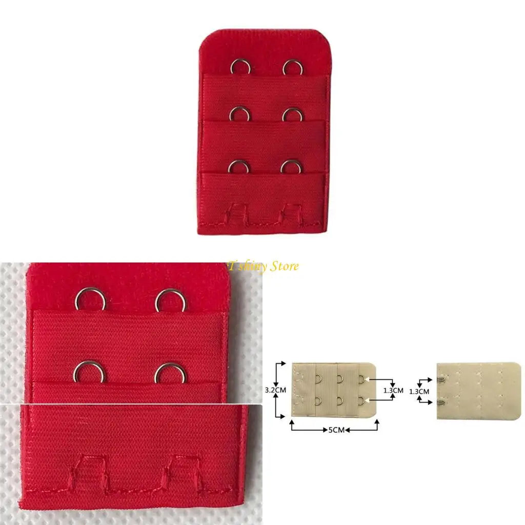 N58F Women Bra Strap Extender 3 Rows 2 Hooks Spacing Clasp Brassiere Sewing Tools New - Colouronova