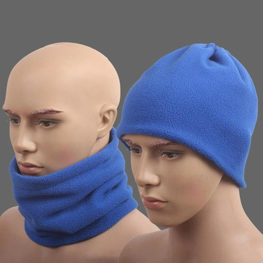 2 in 1 Winter Hat Face Mask Neck Gaiter Balaclava Scarf Hat Outdoor Cycling Balaclava Face Warmer Skullies Beanies Neckerchief - Colouronova