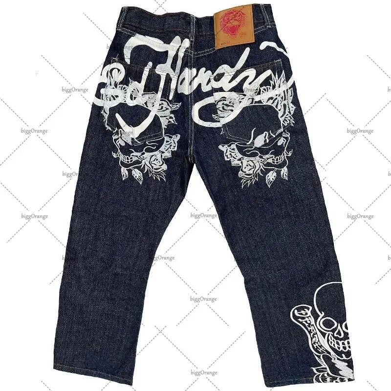 Straight-leg retro loose wide-leg jeans Colouronova