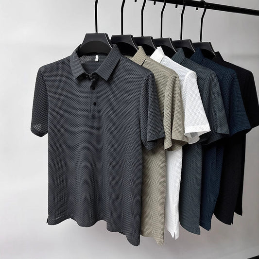 Mens Ice Silk Polo Shirt Colouronova