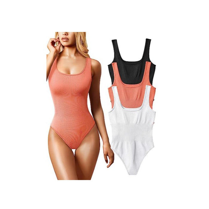 Womens U-Neck Sleeveless Jumpsuit Colouronova