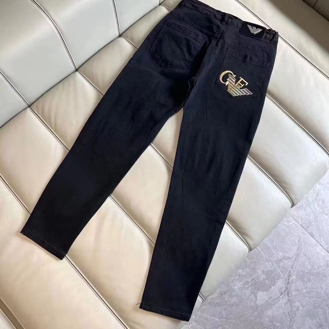 Summer letter-style denim pants Colouronova
