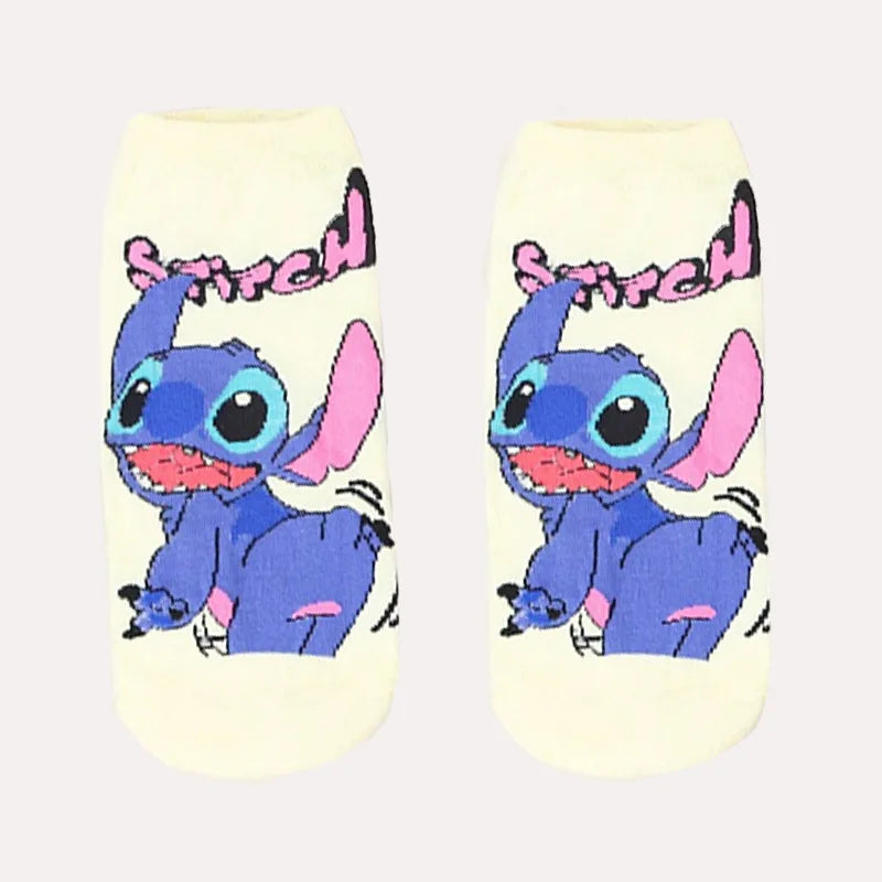 Disney Stitch Children's Short Socks Anime Men Women Short Socks Cute Casual Breathable Shallow Mouth Ship Socks Birthday Gift - Colouronova