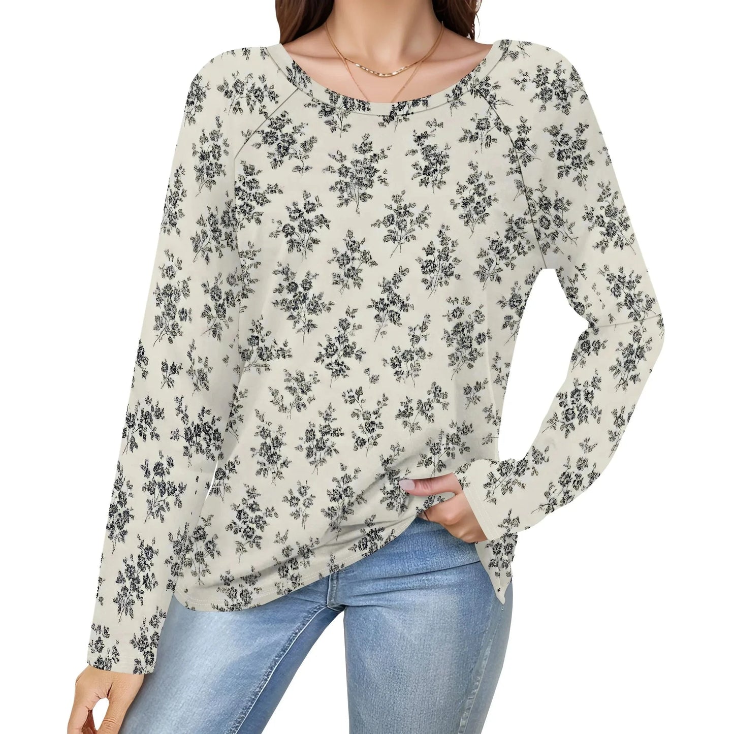 Women's Puff Long Sleeve Tunic Tops Pleated Crew Neck Blouses Dressy Casual Loose Fit Winter and Spring Shirts Colouronova