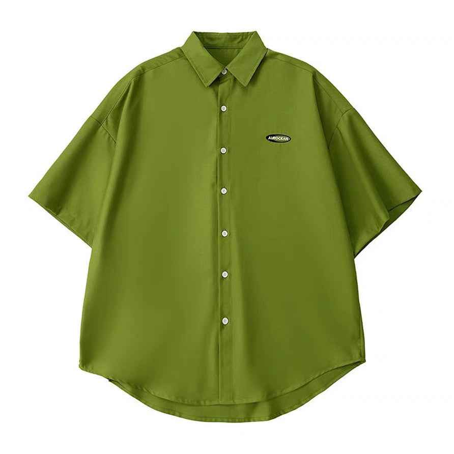 Men's floral short-sleeved shirt