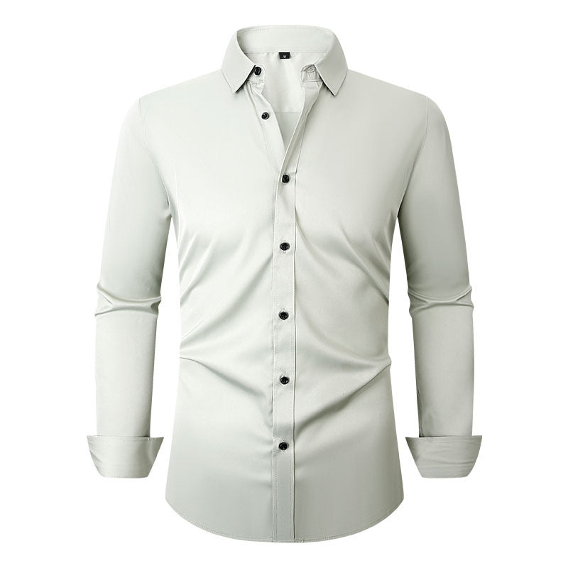 Men's Long Sleeve Business Shirt Four-Way Stretch Colouronova