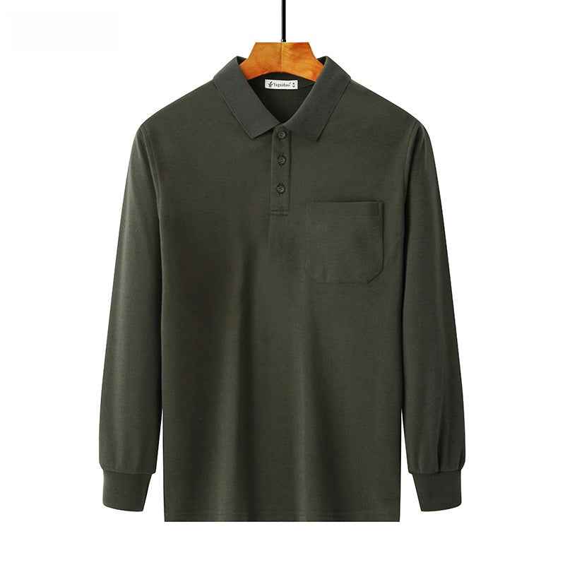Pure cotton thick long-sleeved t-shirt