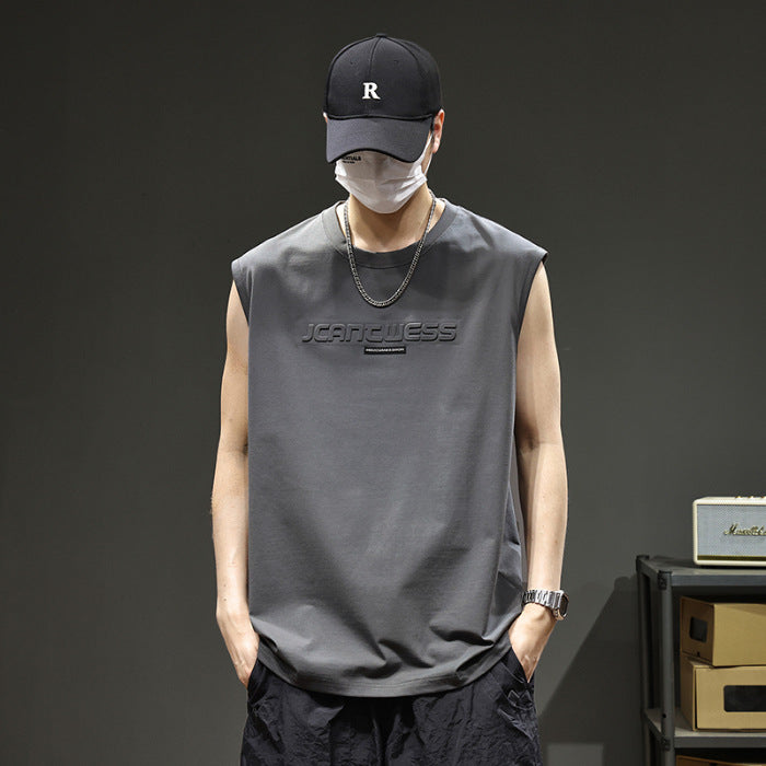 Men's Cooling Sleeveless Letter Print Vest Colouronova