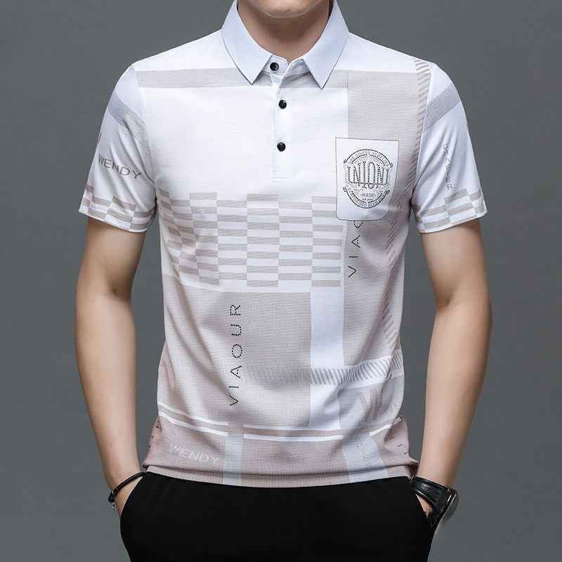 Mens Casual Short Sleeve Polo Shirt