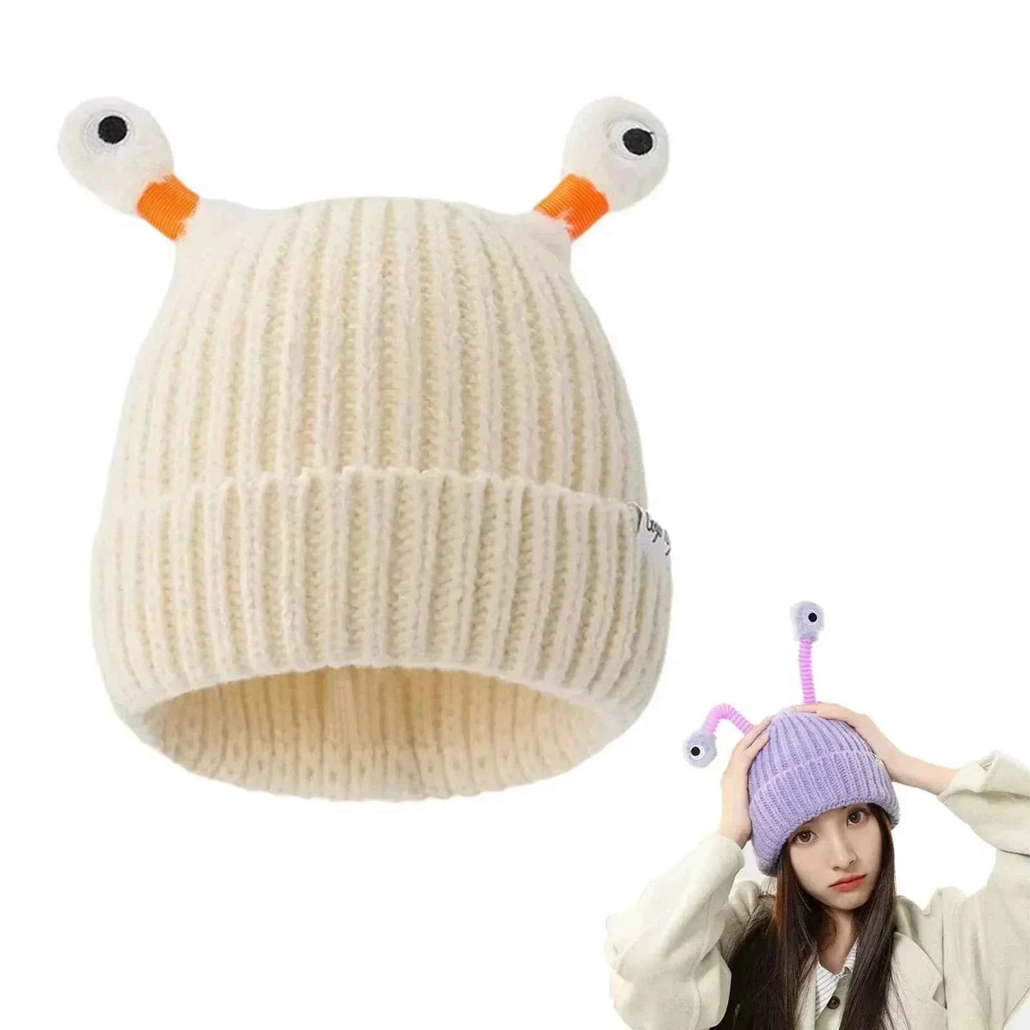 Parent Child Cute Glowing Little Knit Hat Funny Cold Weather Warm Weather Gear for Men Winter Hats for Women with Ear Christmas