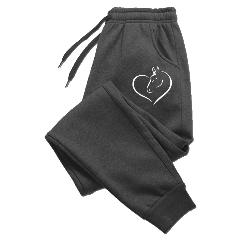 Women Horse Printed Sweatpants High Quality  Long Pants Jogger Trousers Outdoor Casual Fitness Jogging Pants - Colouronova