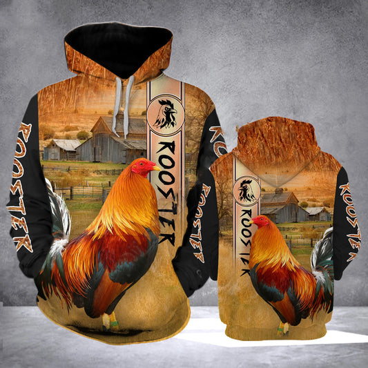 2022 Man's Hoodie Camo Animals Rooster Autumn Pullover New Fashion Tracksuit 3D Print Casual Hoodies - Colouronova