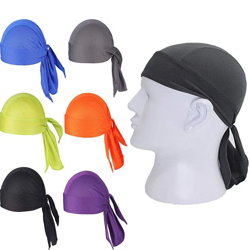 Quick-Drying Sweat Wicking Beanie Cycling Cap Head Scarf Pirate Hats for Men Women Running Riding Bandana Headscarf Ciclismo - Colouronova
