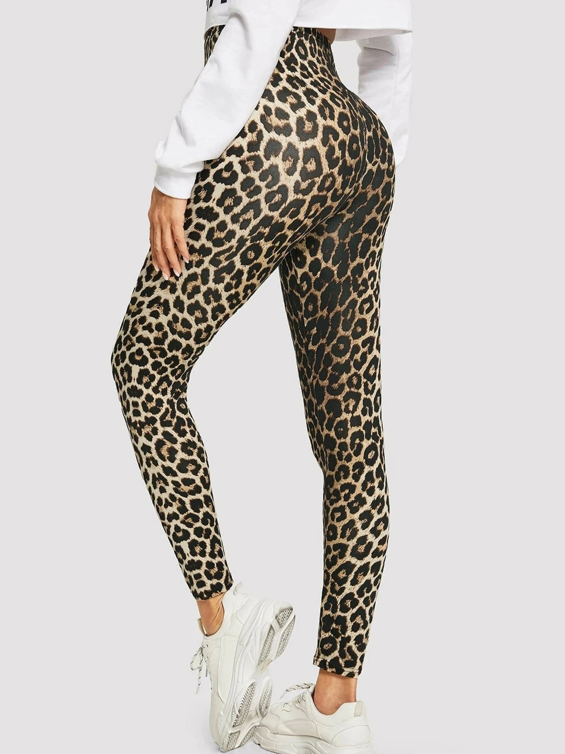 Leopard Print High-Waisted Women's Leggings Super Soft No See through for Yoga Running Workout Push Up Gym Fitness Athletic Wear - Colouronova
