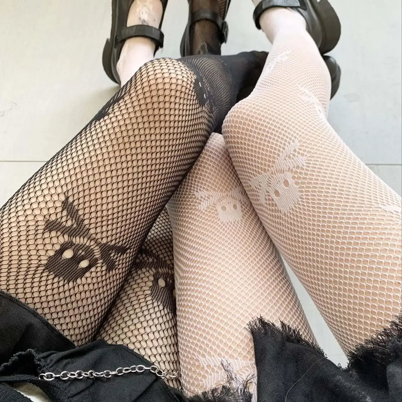 Sexy Women Long Hollow Out Fishnet Stocking Sweet Over Knee Long Socks Girls Lolita Jk Accessories Lace Mesh Legging Pantyhose - Colouronova