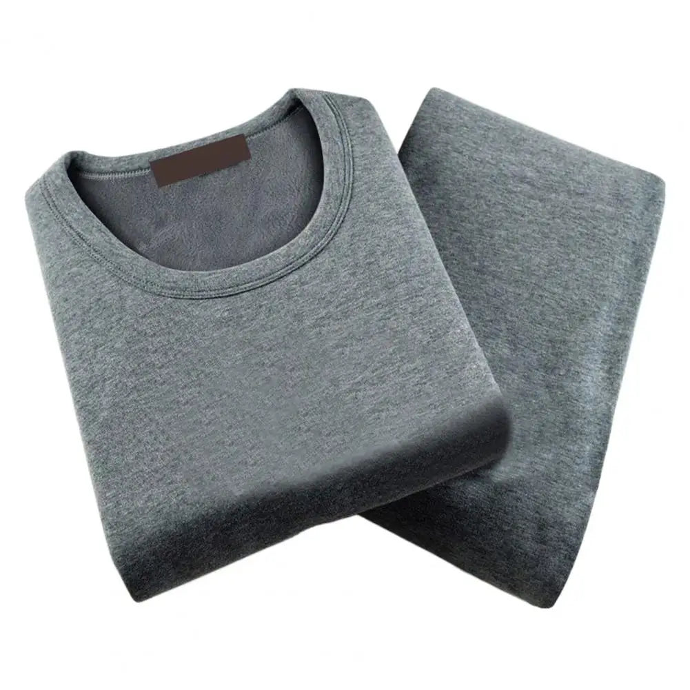Winter Thermal Underwear Set Men Warm Thick Fleece Long Johns Tops Man Thermal T Shirts Bottom Pants Suit Thermal Pajamas Set - Colouronova