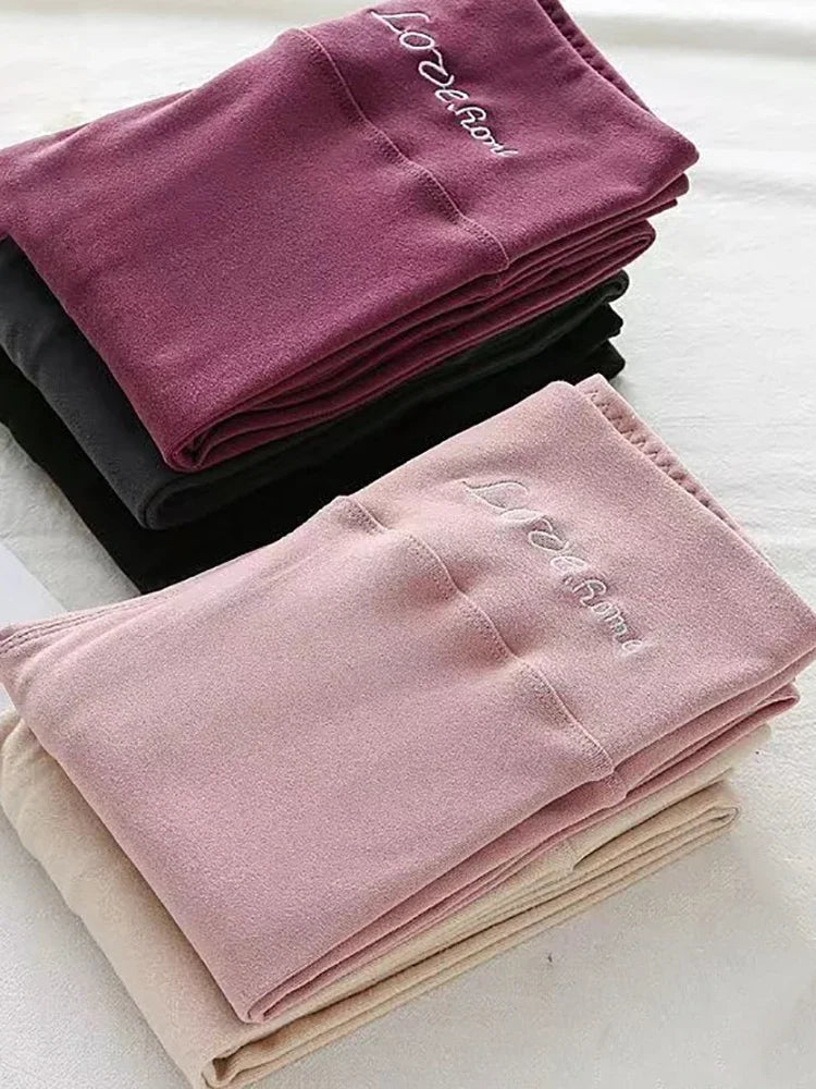 Autumn Winter Women Underwear Thermal Pants Cashmere High Waist Trousers For Women Casual Cashmere Pajama Pants 2024 - Colouronova