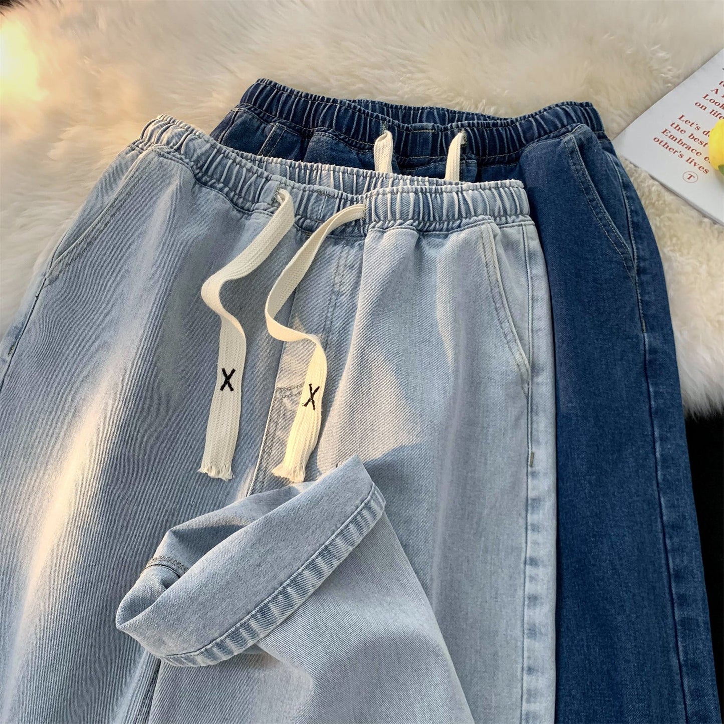 High street stretched-waist jeans Colouronova