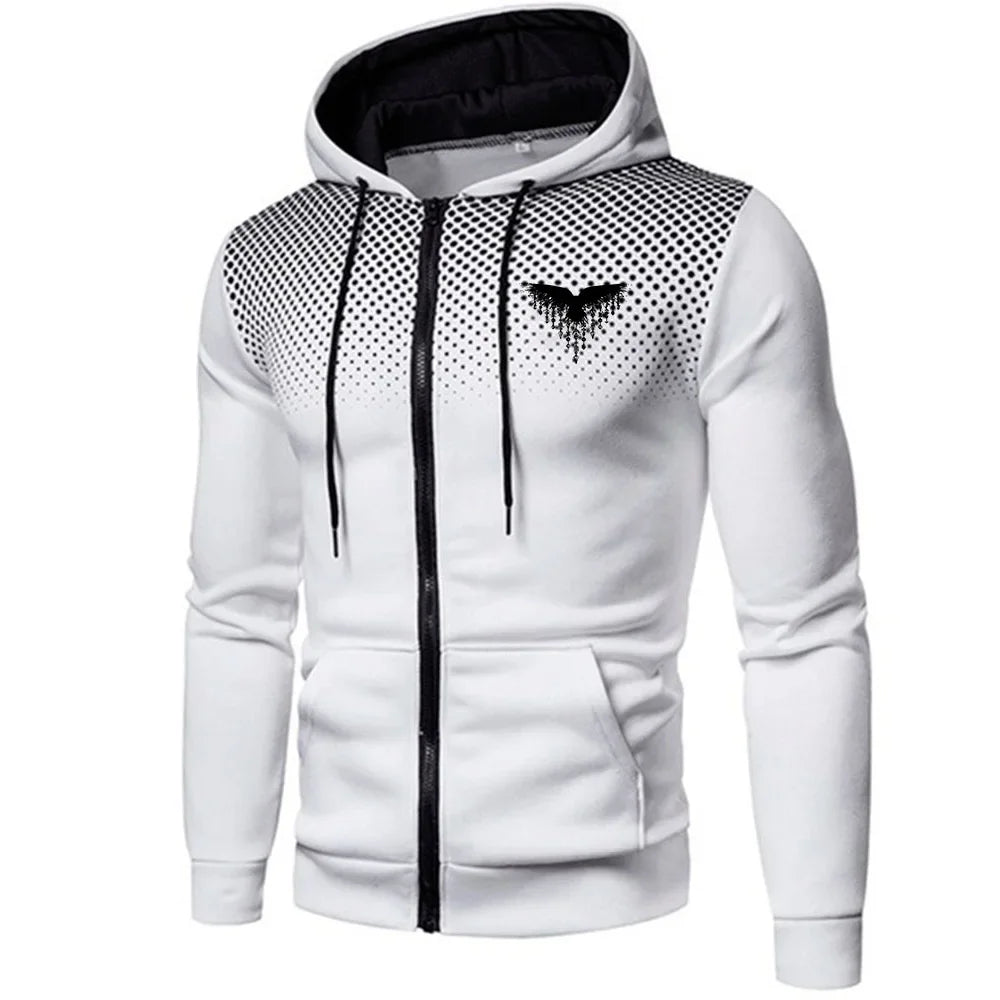 2025 Hot Sale Hoodie for Man 2025 Fall/Winter Hot Sale Hooded Long Sleeve Zipper Outwear Male Outdoor Casual Sporty Jogging Coat - Colouronova