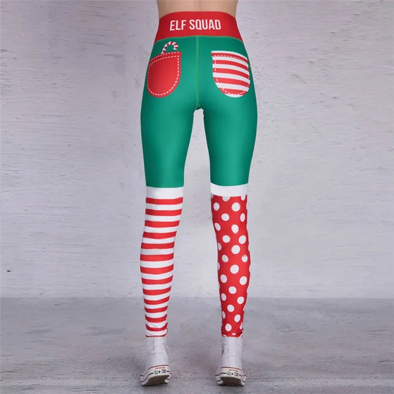 High Waist Fashion Leggings Women Fitness Running Yoga Leggings Christmas printed LeggingsPants  Gym Tight Leggings - Colouronova
