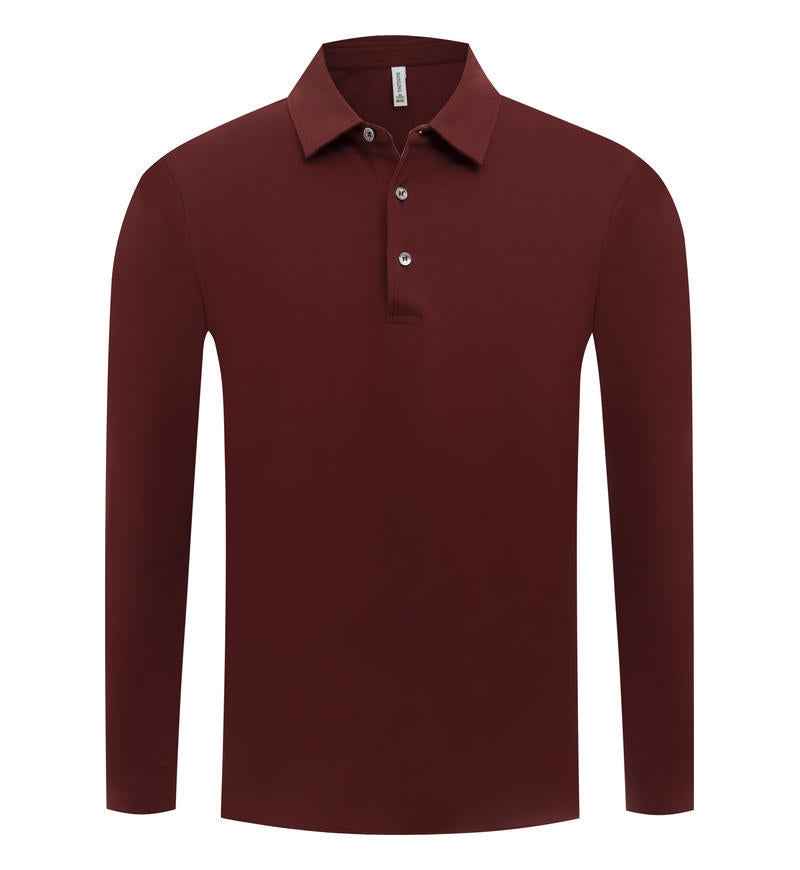 Customizable Long Sleeve Polo Shirt for Men