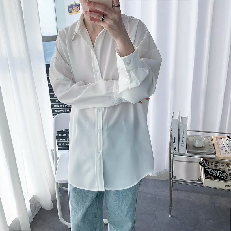 Draped  Long-sleeved Shirt Colouronova