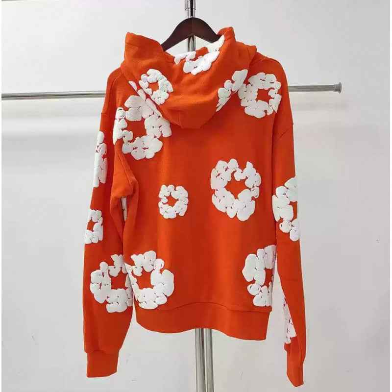 Heavyweight Fleece-Lined Hooded Sweatshirt with Unique Print