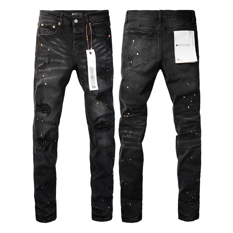 High Street ripped patch jeans Colouronova