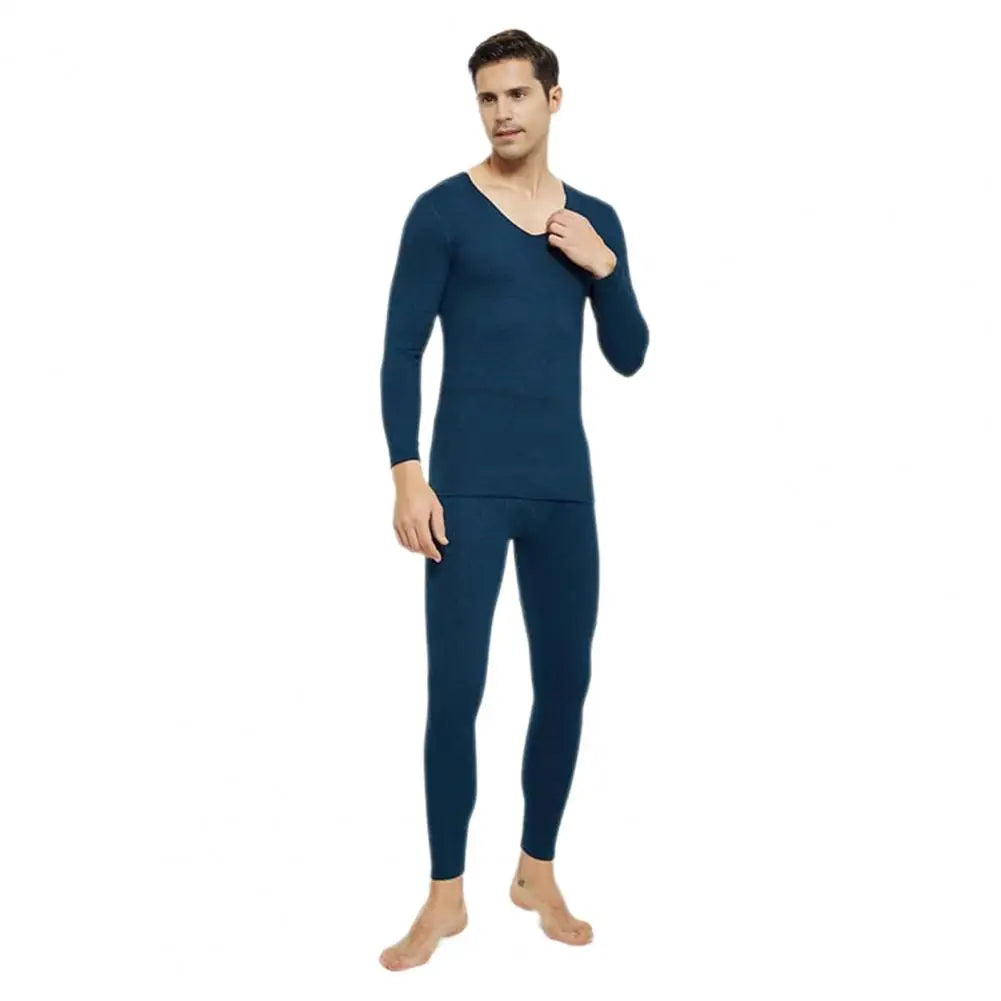 2 Pcs Winter Thermal Underwear Long Men's Keep Warm Tops Pants Set Thick Clothes Comfortable Thermo Underwear Pajamas Sets 2024 - Colouronova