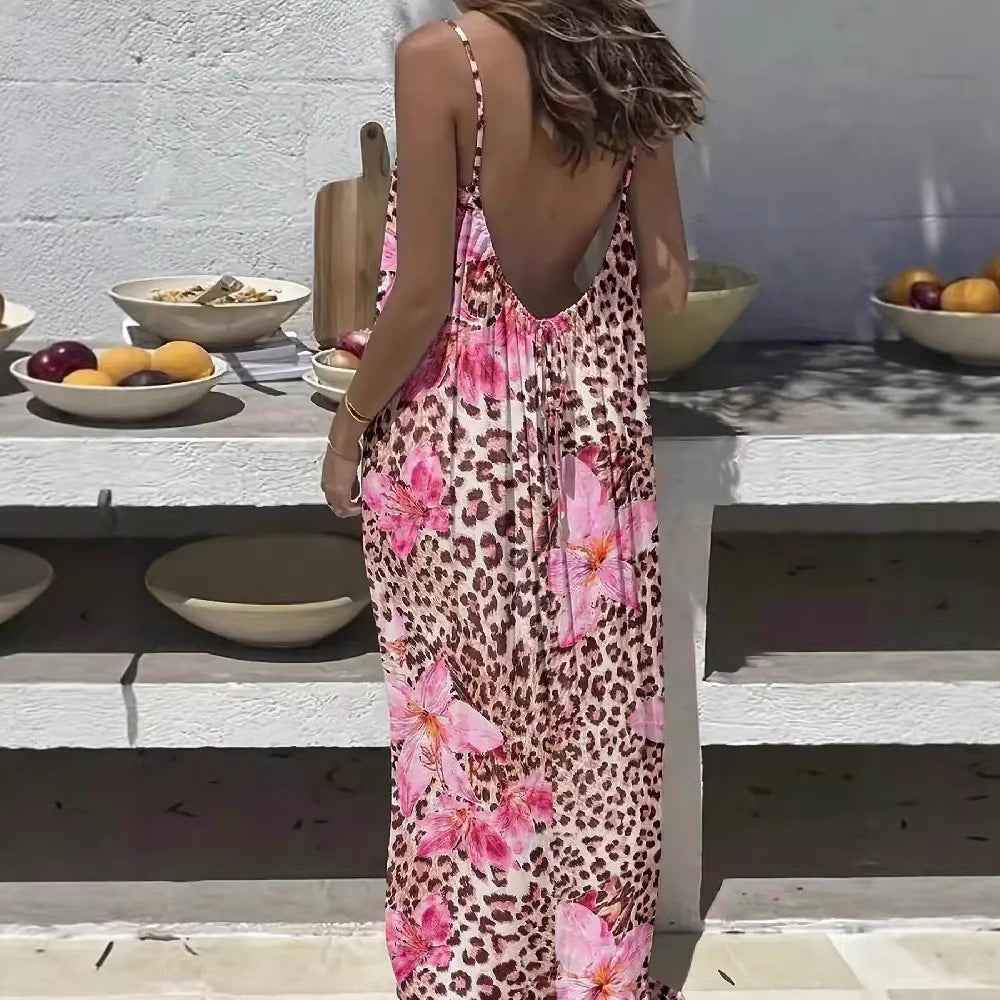 Womens Strappy Backless Maxi Dress