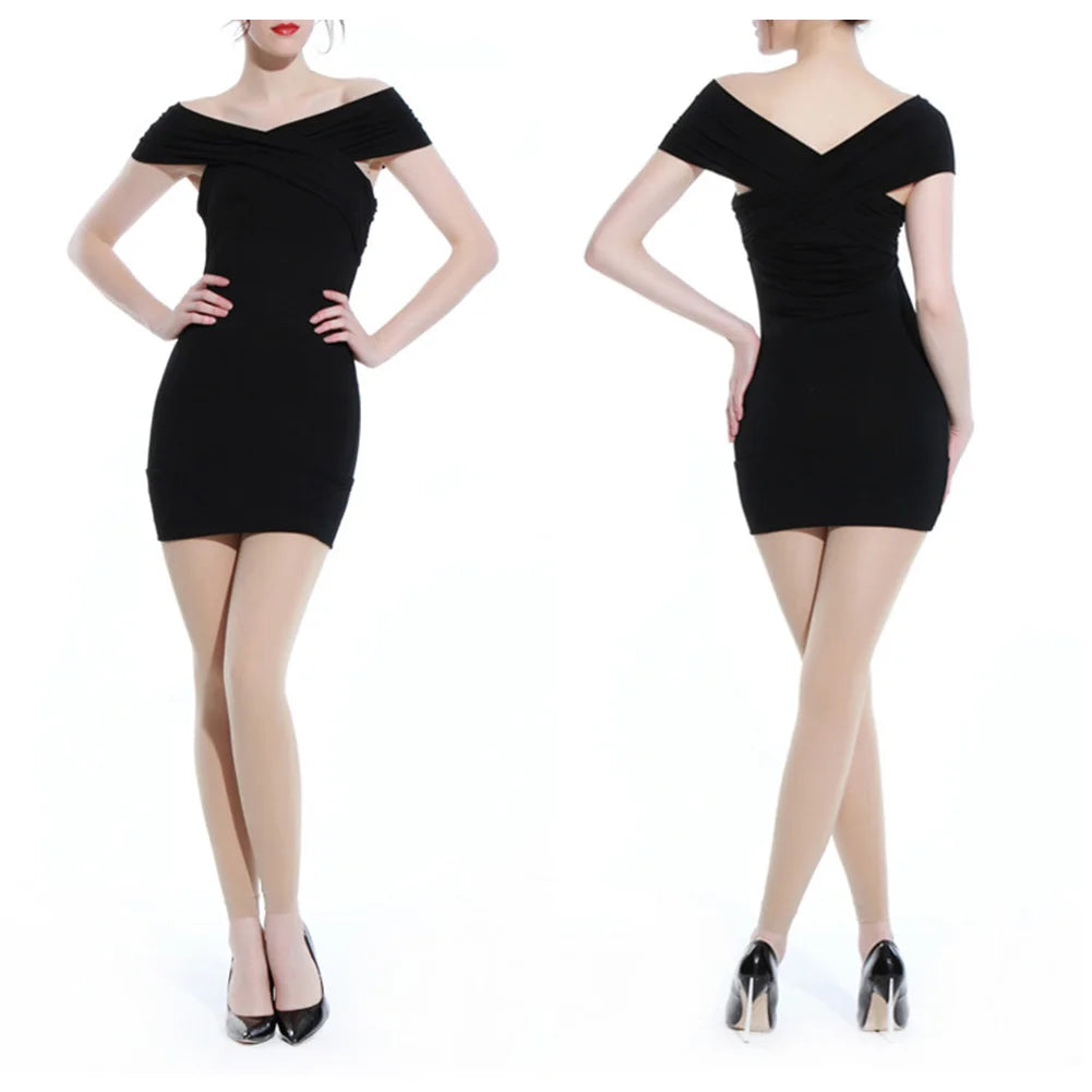 Anti-hook Tights Ankle-Length Pants Daily Fashion Black Sexy Solid Color Leggings Stocking Solid Color Pattern - Colouronova