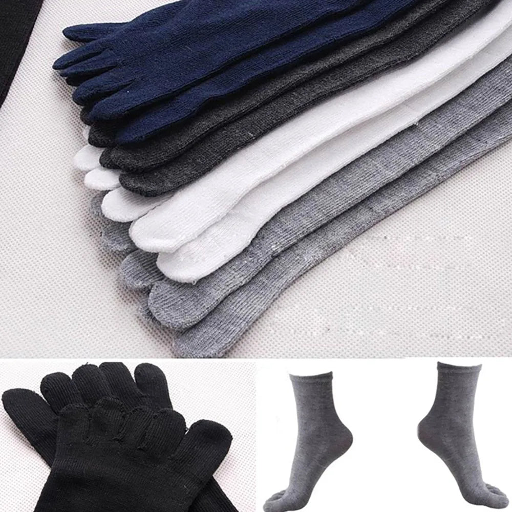 Business Socks Male Casual Breathable Five Toe Men's Autumn Spring Elastic Fashion New Hot Hot sale Accessories - Colouronova