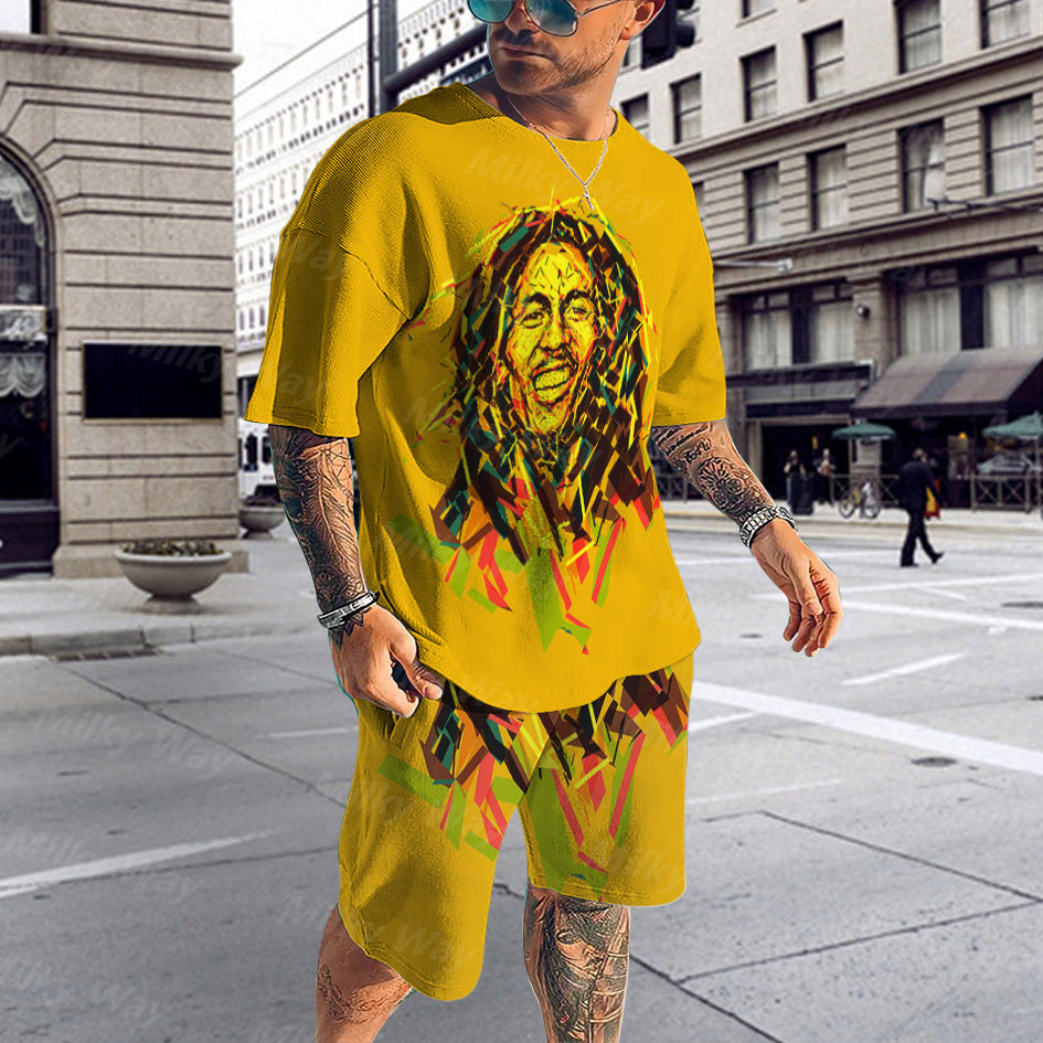 Men's 3D Digital Printing Casual Set Colouronova