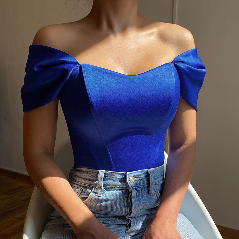Womens Fishbone Tube Top Summer Blouse Colouronova