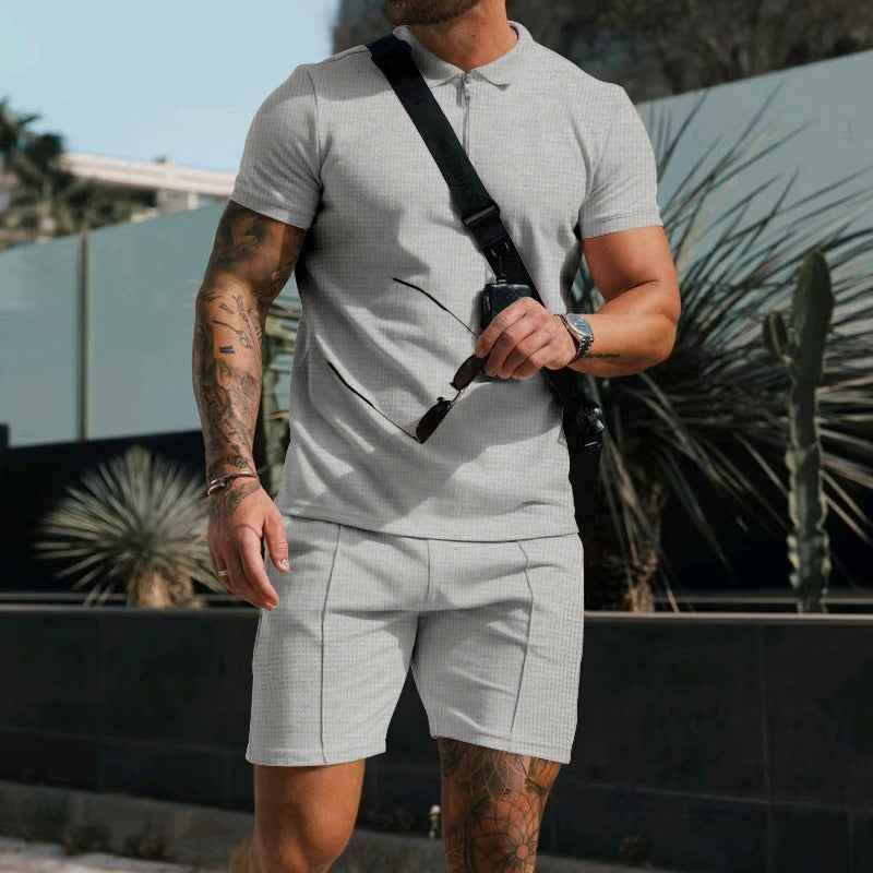 Loose lapel T-shirt suit for men Colouronova