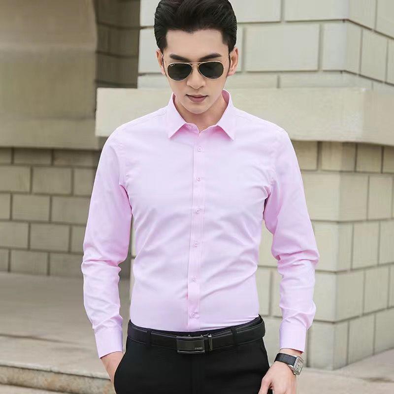 White Shirt Men's Long-sleeved Colouronova