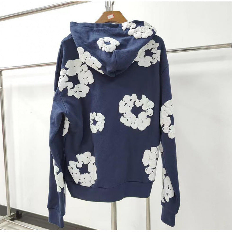 Heavyweight Fleece-Lined Hooded Sweatshirt with Unique Print Colouronova