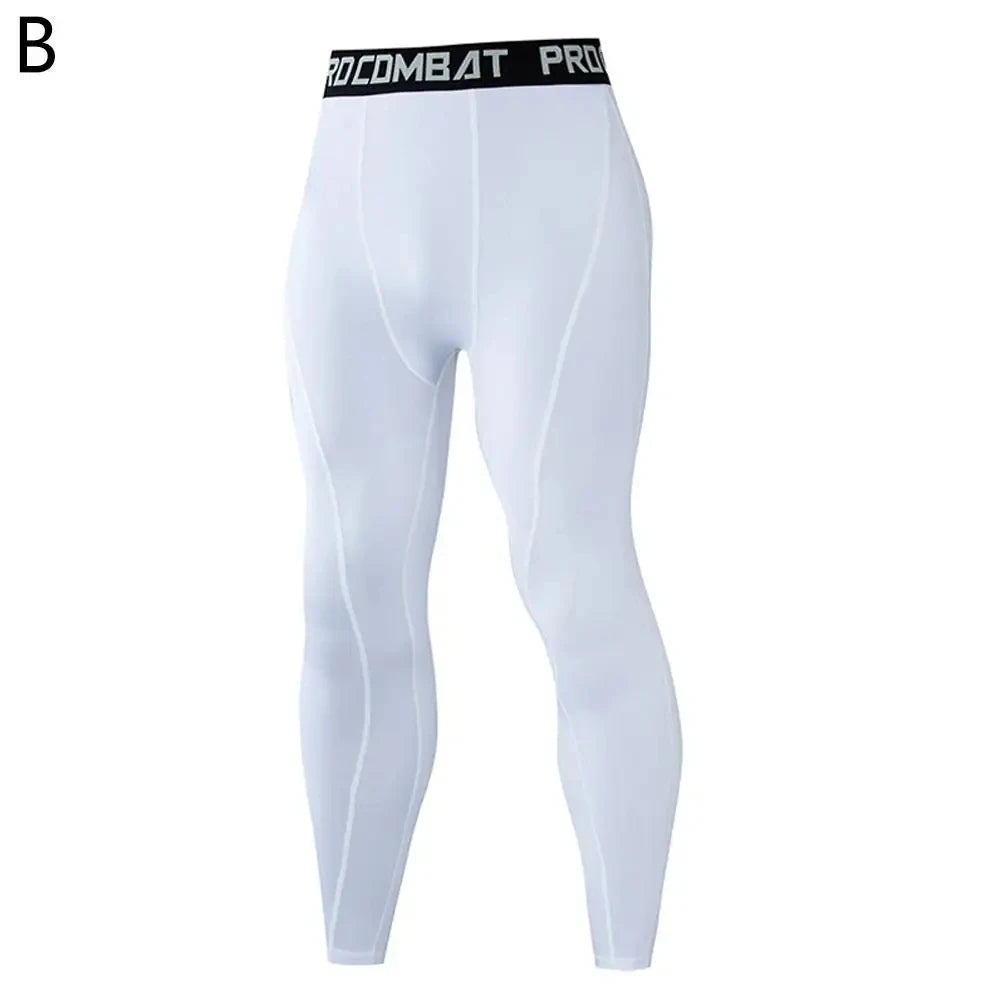 Men's Running Leggings Sportswear Quick Dry Gym Fitness Tights Workout Training Jogging Sports Trousers Compression Sport Pants - Colouronova