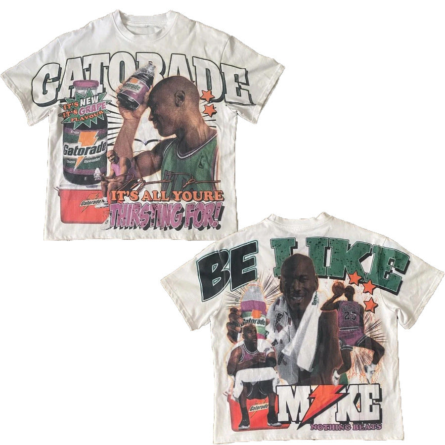 Y2K Hip Hop Graphic Cotton T-Shirt Colouronova