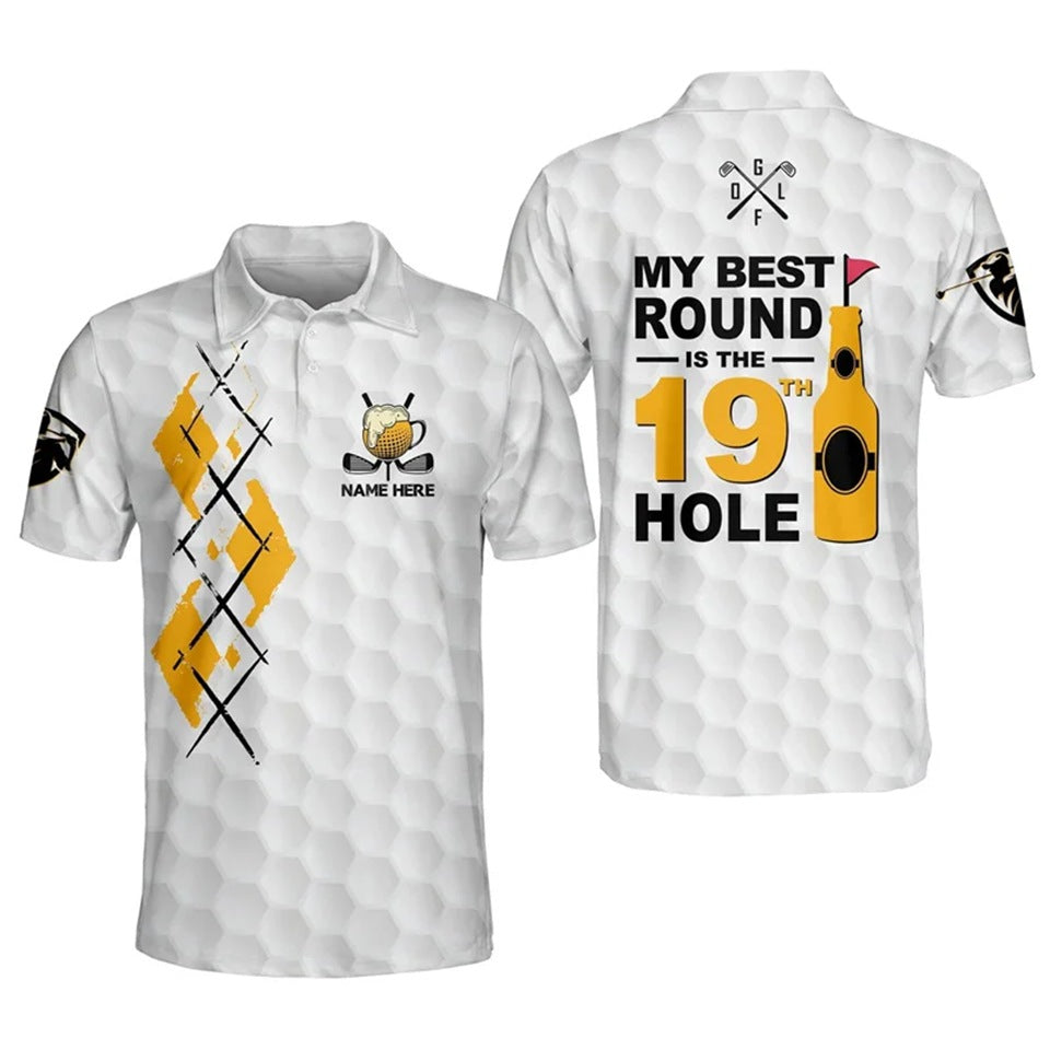 Personalized skull-patterned golf shirt Colouronova
