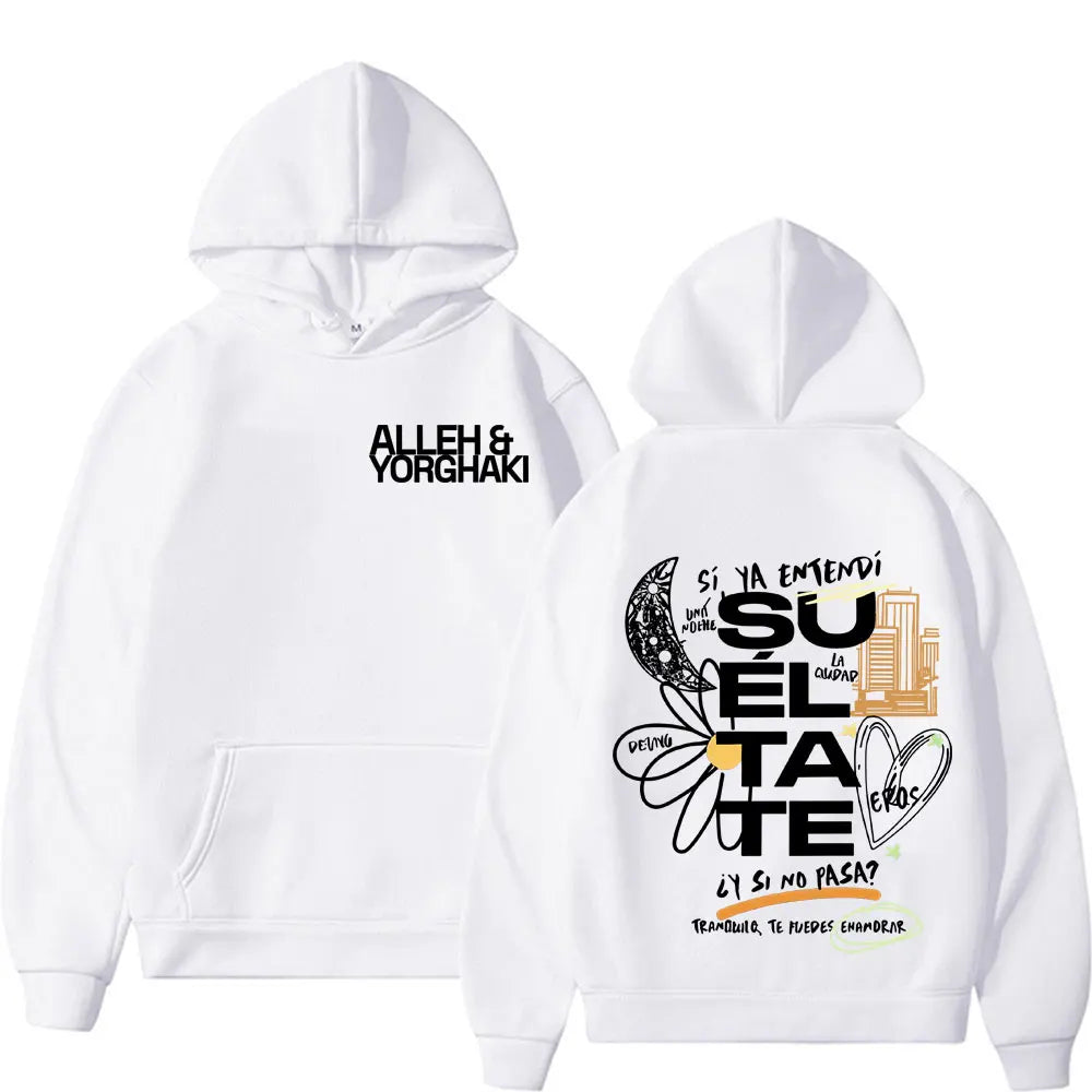 Alleh & Yorghaki Su El Ta Te Carta hat graphic double-sided printed fashionable men's hoodie Harajuku casual sweatshirt - Colouronova