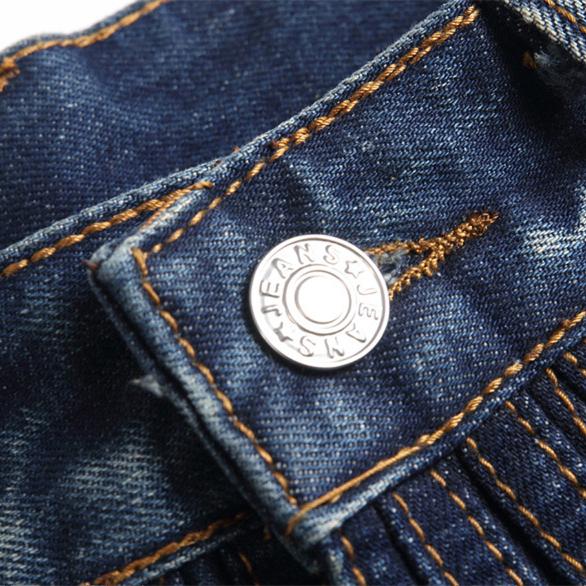 Seamed straight-leg denim jeans Colouronova